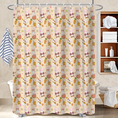 Rideau de douche 180x180 lavable protection douche pour salle de bain avec baignoire (1/5)