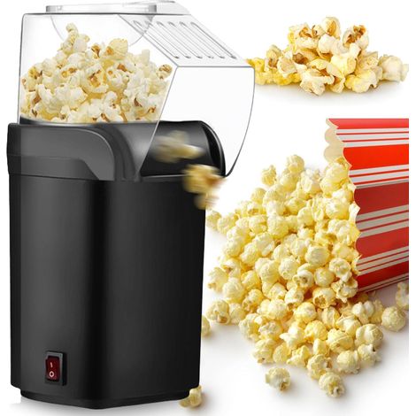 Machine à pop-corn à air chaud 1200 W avec verre doseur pour la maison, pop-corn rapide en 2 minutes, sain et sans huile, sans graisse, pour le home cinéma, les soirées cinéma, les fêtes (1/5)