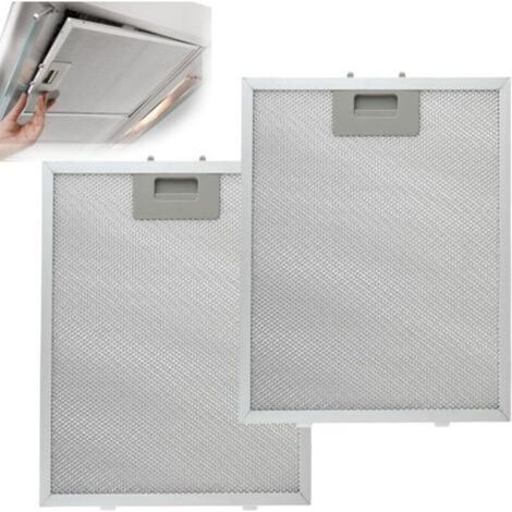 Filtro de 2 piezas para campana extractora, filtro de aluminio, filtro de grasa lavable, filtro de grasa metálico para campanas extractoras de muchas marcas importantes (320x260 mm) (1/5)