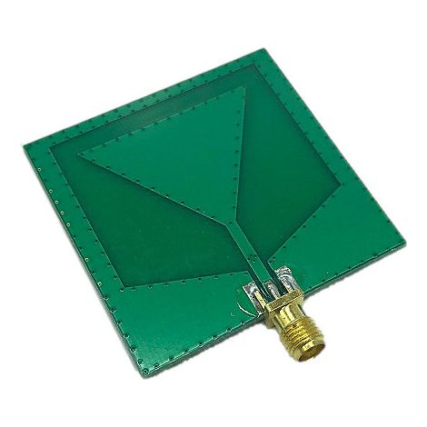 Radio frequency microwave broadband UWB antenna operating frequency 2.4-10.5 GHz, vertically polarized. (1/4)