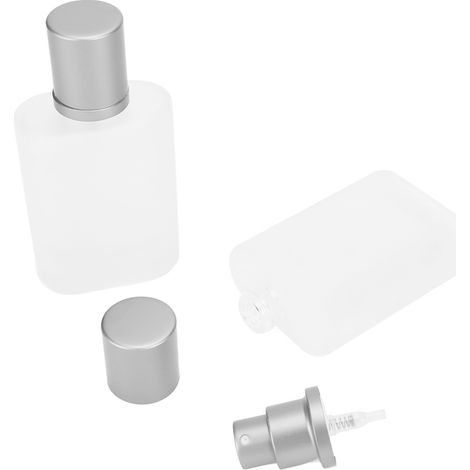 Lot de 2 flacons vaporisateurs de parfum en verre épais mat transparent, rechargeables, de 50 ml. (1/5)