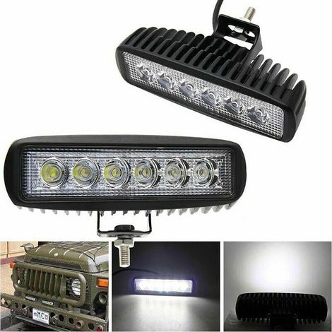 12V6LED18WIP68ZUSÄTZLICHETIEFLAMPEFÜRGELÄNDEWAGEN