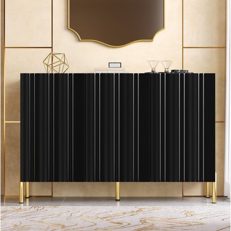 Mueble zapatero 2 en 1 negro, 3 puertas, PB y MDF, 120 x 35,5 x 80 cm (1/5)