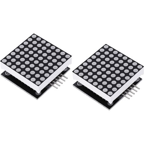 2Pcs Module d'affichage matriciel carré 8x8, Kit DIY à puce de contrôle, 1000x1000mil (1/5)