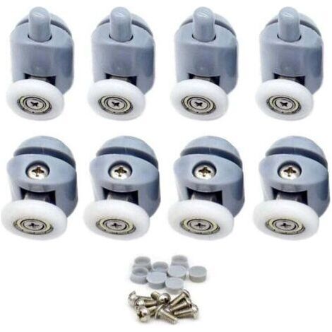 Fixation de porte et paroi de douche Roulettes pour Porte de Douche 8 pièces Galets de porte de douche Roulette Porte Coulissante Douche Roulettes Cabine de Douche pour Porte Douche Salle de Ba (1/4)