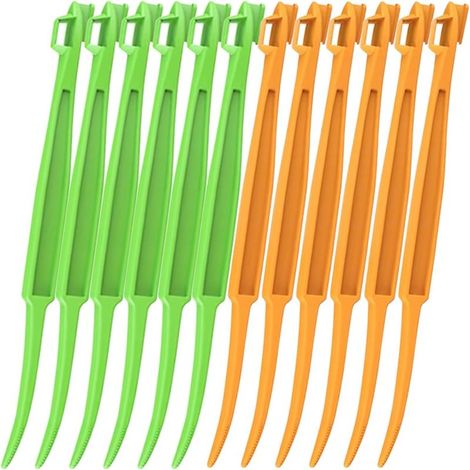 Peladores de cítricos para naranjas, peladores de frutas, limones, mangos, plátanos, peladores de frutas de plástico de fácil apertura (12 peladores de naranjas, 12 unidades)