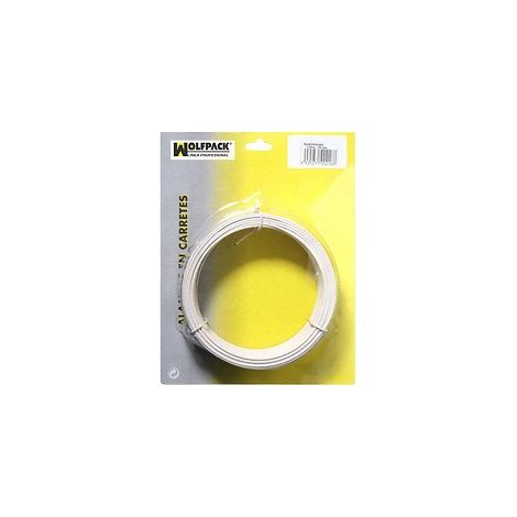Filo plastificato 1,2 mm. Bianco (Rotolo 50 metri)