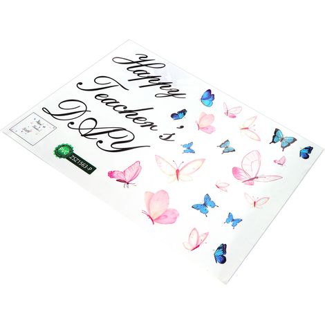 Décor mural autocollant PVC papillon couleur, stickers muraux DIY décoratifs, fond de mur innovant, lot de décalcomanies créatives (1/5)