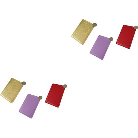 6pièces Miroir De Maquillage Acier Miroir Portable Aléatoires pour Cosmétiques Et Voyage (1/5)