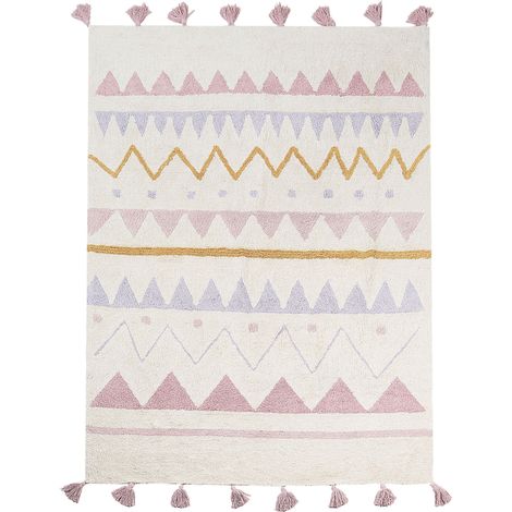 Kinderteppich ZAYSAN Rosa 140 x 200 cm Baumwolle