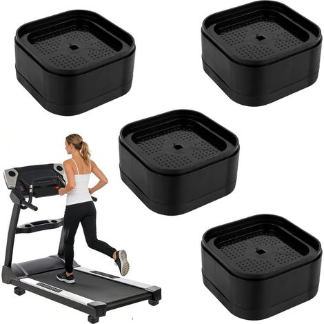 4-teiliges Laufband-Steigungsblock-Set, stapelbare, höhenverstellbare Steigungsblöcke, mit Antirutschmatte, verbessert die Steigung, für Heim-Fitnessstudios (1/5)