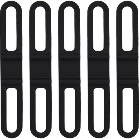 5 Pièces/ensemble Polyvalent Vélo Vélo Vélo Silicone Sangle Fixe Bandage Lampe De Poche Support De Montage (1/5)