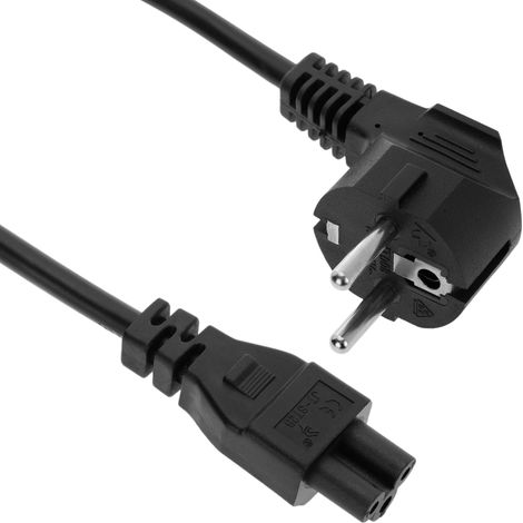 Câble d'alimentation Goobay NK 114 S-180 CEE 7/7 (type F) vers C5, 1,8 m, noir (1/5)