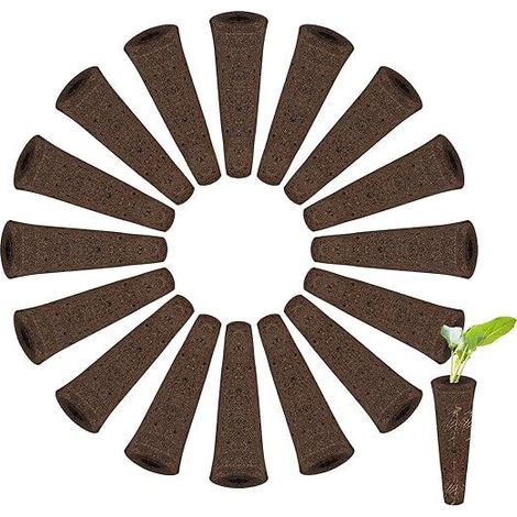 50 pastilles de culture hydroponique, kit de démarrage de semences avec mousse de plantation pour système d'aquaponie intérieur, godets de germination réutilisables, substrat pour semis. (1/5)