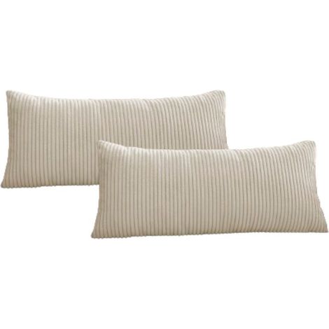BOBOCHIC - Lot de 2 coussins bifaces STOCKHOLM  30x70 Beige