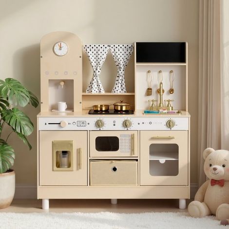 Cuisine en Bois Enfant Cuisine de Jeu pour Enfants avec Lumières