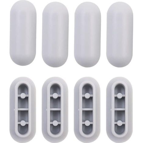 4 Pièces Tampon Universel pour Siège de Toilette Universel Chocs Kit de Tampon Abattant WC Plastique Toilette Pare-chocs Remplacement (1/3)