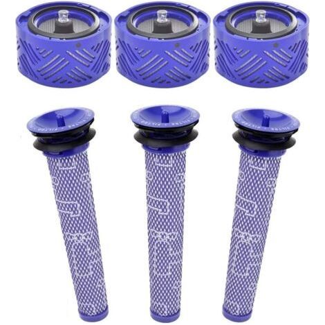 6er-Pack HEPA-Filter-Ersatz für Dyson V6 DC58 DC59 DC62 DC72 DC74 SV03 SV04 SV05 SV06 SV07 SV08 SV09 Absolute Animal Motorhead Staubsauger, Teilenummer 965661-01, 966741-01 (1/5)
