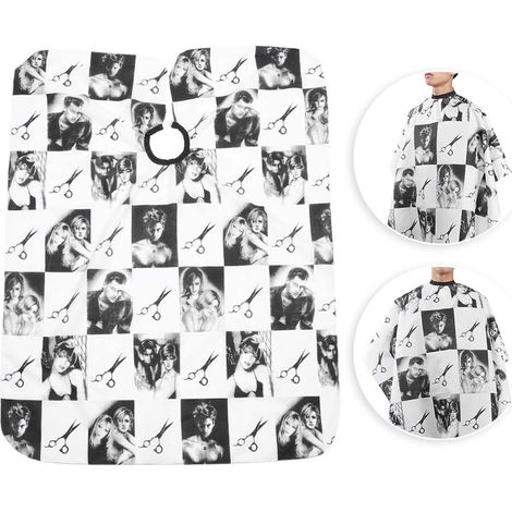 Tablier de Coiffure Professionnel Imperméable - Cape de Protection Taille Unique pour Salon et Domicile (118x143cm) (1/5)