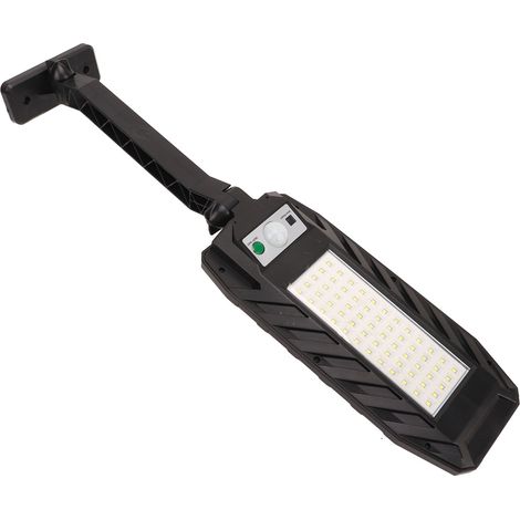Lampe solaire avec capteur, éclairage extérieur intégré avec détecteur de mouvement pour l'extérieur, les murs, les jardins, les poubelles, 60 LED avec télécommande (1/5)
