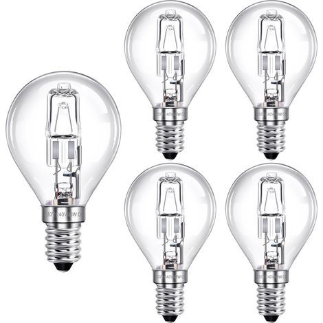 E14 G45 28W Dimmbare 230V Glühbirne, Klarglas, Warmweiß 2700K - 5er-Pack für Kronleuchter, Deckenleuchten, Stehlampen (1/5)