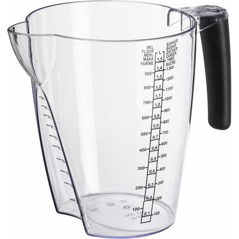 Küchenmessbecher mit Gummigriff, 1,5 l, Plast Team