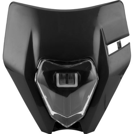 Phare LED Moto Universel 60W Feux de Croisement et Route 6000K Lampe de Jour Noir (1/5)