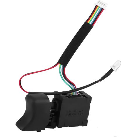 Schwarzer, einstellbarer Drehzahlregler (im Uhrzeigersinn/gegen den Uhrzeigersinn) für elektrische Bohrmaschinen, geeignet (1/5)