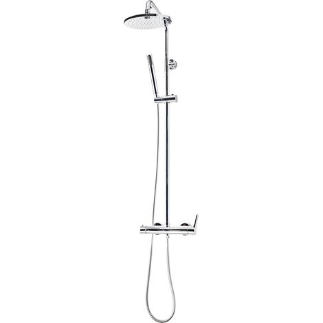 PRESTO 71750100 Columna Ducha Mezcladora Cónico Rociador 200 mm y Flexo Inox - ref: 71750100