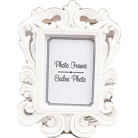 Cornice portafoto, design vintage, da tavolo, BIANCA (1/2)