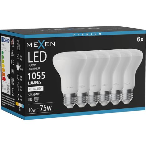 Mexen Nova 6x Ampoule LED E27, R63, 10W, Neutre - 4000K, 1055 lm - L104-E27-1040-01x06 (1/5)