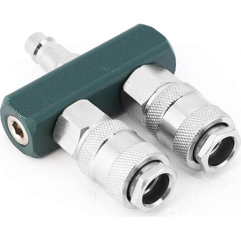Adaptateur de compresseur connecteur pneumatique anti-corrosion antirouille à 2 voies pour l'artisanat de connexion (1/5)