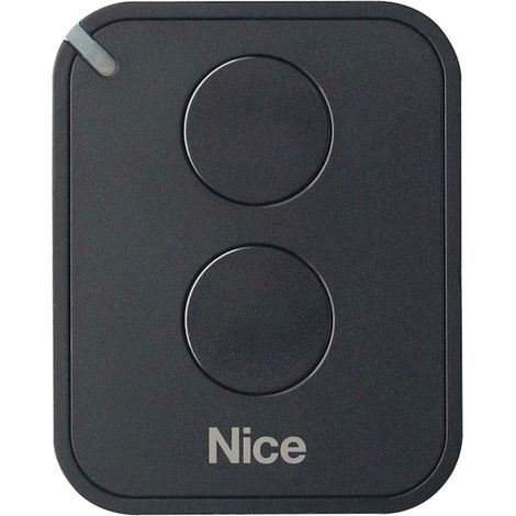 1 Télécommande 2 boutons 433,92 MHz portée 200m pour portail garage compatible Nice RB400 RB1000 noire (1/5)