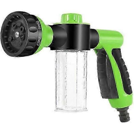 Garden Hose Foam Sprayer, 8 Patterns Nozzles High Pressure Watering Sprayer Soap Dispenser with Soap Tank for Washing Car Pets Shower
