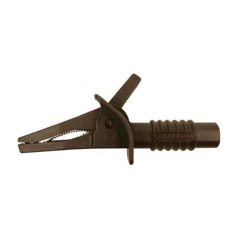 Cliff FCR7944 Morsetto a clip/coccodrillo isolato Connettore 4 mm CAT II 1000 V, CAT III 600 V Marrone