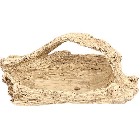 Pot de fleurs artificiel en bois flotté pour plantes grasses, résine imitation bois pour rebord de fenêtre, table basse de bureau. (1/5)
