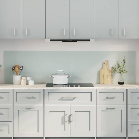 vidaXL Crédence de cuisine 2 pcs Blanc 100 x 50 cm verre trempé