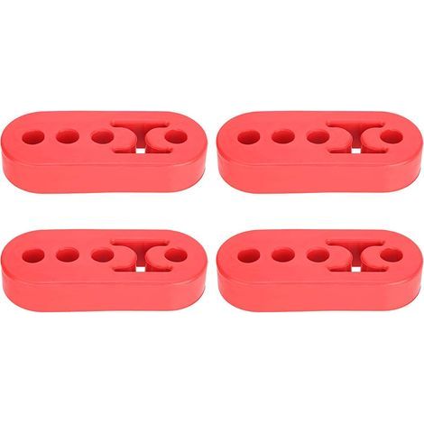 Support d'Échappement, 4 Pièces Support d'Échappement en Caoutchouc Remplacement Universel d'Installation de Bague avec 4 Trous de 12mm pour Suspention de Tuyau d'Échappement ou d’Autres Pièces (1/5)