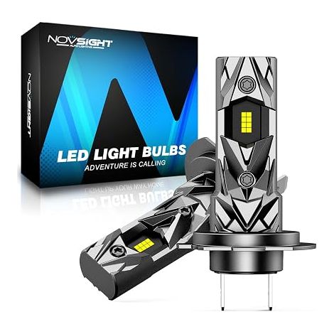 Ampoules H7 LED, Taille 1:1, 20000 lm, 6500K, 60W, Lot de 2 (1/5)