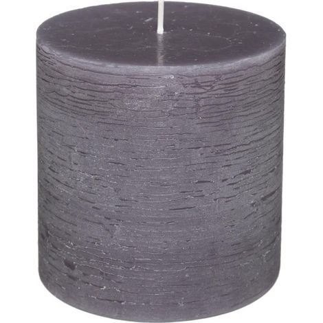 Bougie Cylindrique "Rustic" 10cm Gris (1/2)