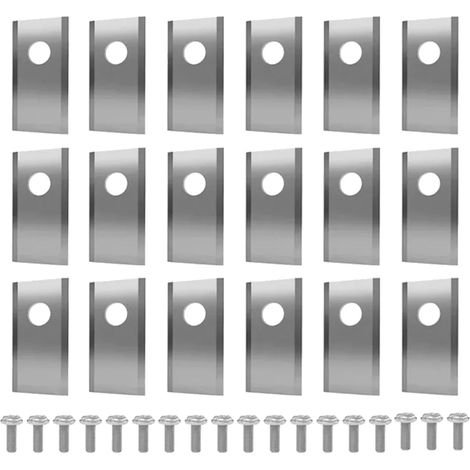 Lames de rechange argentées (18 pièces) pour coupe-bordures et tondeuses robotisées Worx Landroid. (1/4)