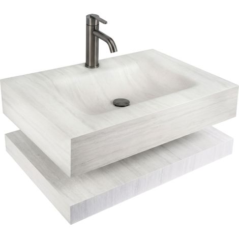 Lavabo sospeso con mensola Rea Apollo Muralto Roma 80 (1/5)