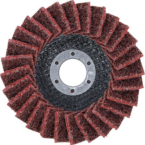 BGS Fächer-Schleif-Scheibe Vlies Ø 115 mm Körnung 120 - 74473 (1/4)