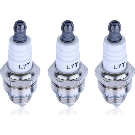Kit de bougies d'allumage L7T pour Husqvarna 50, 51, 55, 61, 268, 272 XP, 345, 350, 351, 353, bougies d'allumage universelles pour tronçonneuses et tondeuses à gazon (3 pièces) (1/5)