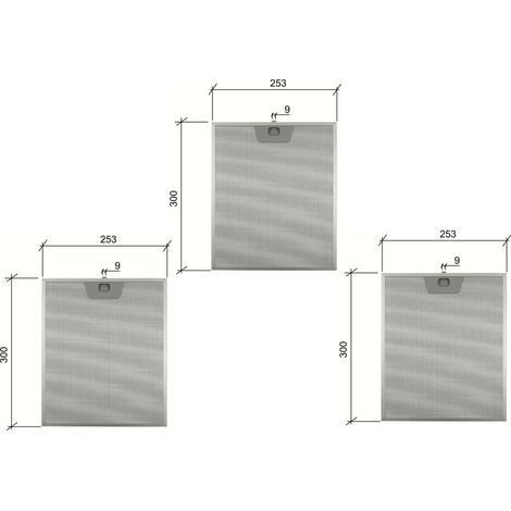 FILTRO CAPPA FABER 133.0017.054 4268960 ALLUMINIO 253 X 300 mm 3 PZ F 204