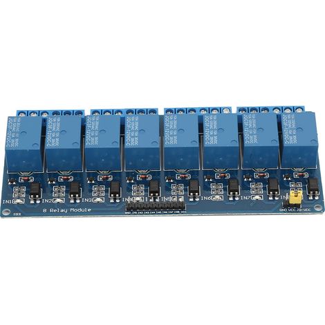 8 Channel Relay Module with Optocoupler Isolation Blue Board PLC Relay Module for Control(12V) (1/5)