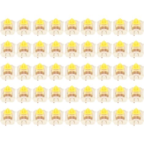 45 pièces interrupteurs mécaniques étanches silencieux linéaires pour clavier rétroéclairé DIY - G Yellow PRO (1/5)