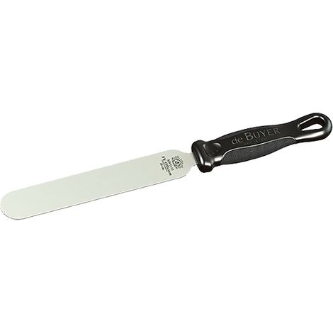 de-buyer espátula recta negra 30 cm acero inoxidable