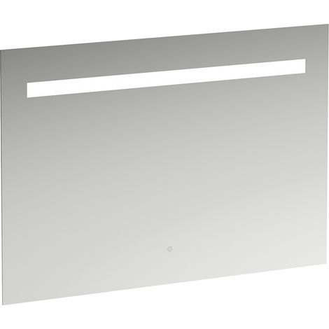 Miroir Leelo courant avec éclairage LED horizontal intégré, cadre
