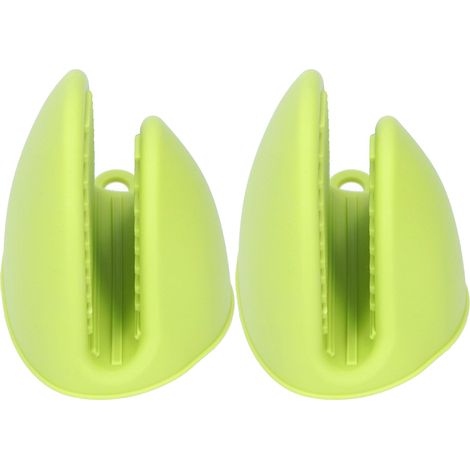Lot de 2 mini gants de cuisine en silicone antidérapants, anti-brûlures et isolants, épais, pour la cuisine. (1/5)